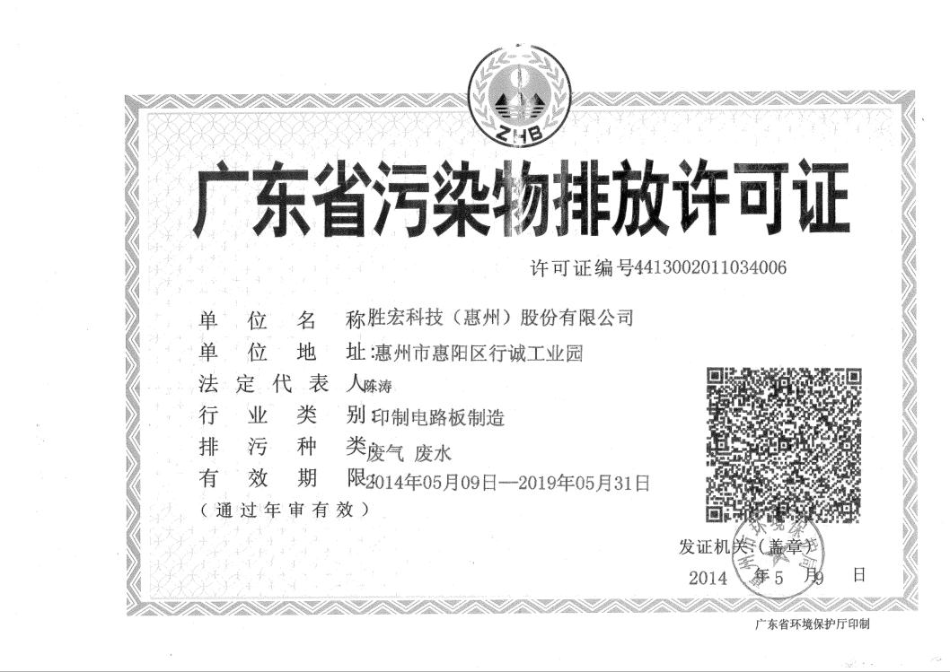 信息公開(kāi)：金年會(huì)科技2015-2019年排污許可證